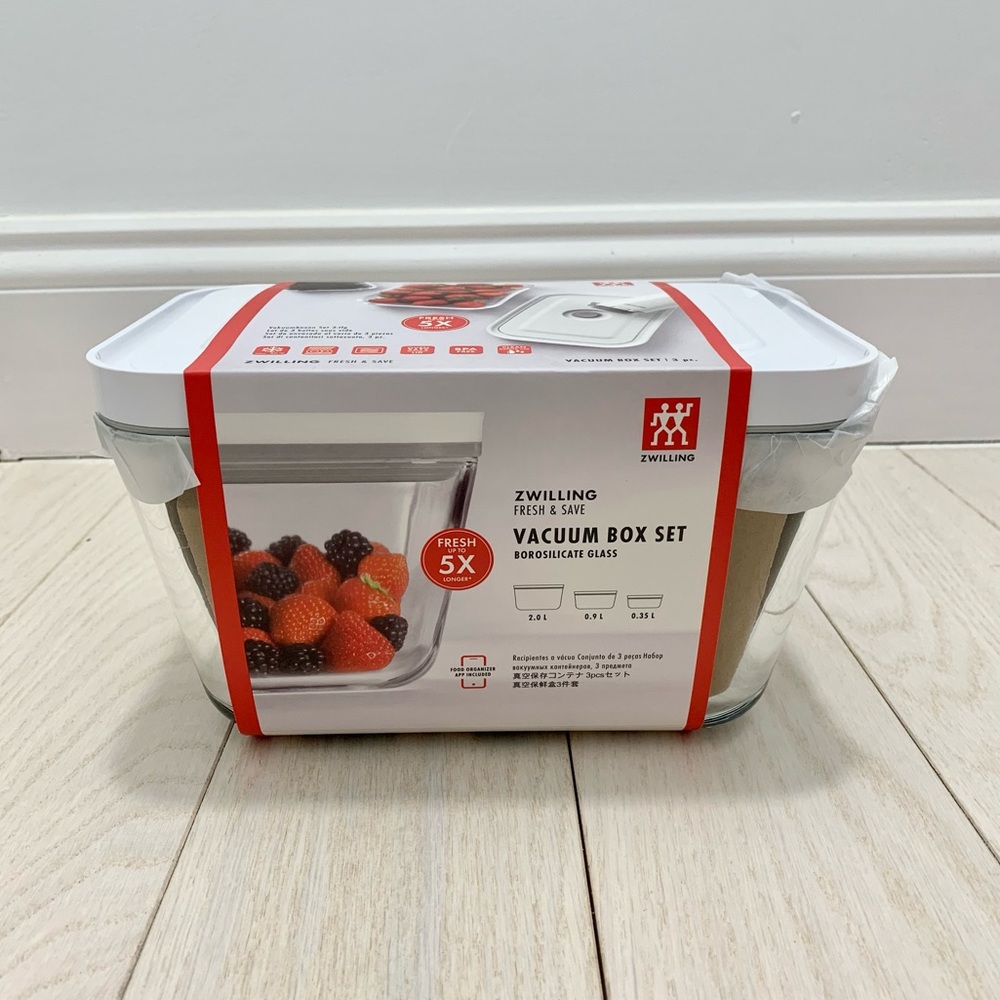 NIB ZWILLING Fresh & Save 3-pc Glass Food Storage Container, Meal Prep Container - Picture 13 of 14
